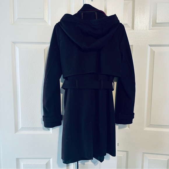 Marc New York Andrew Marc dark purple wool pea coat Size 6 NWOT - Picture 3 of 6